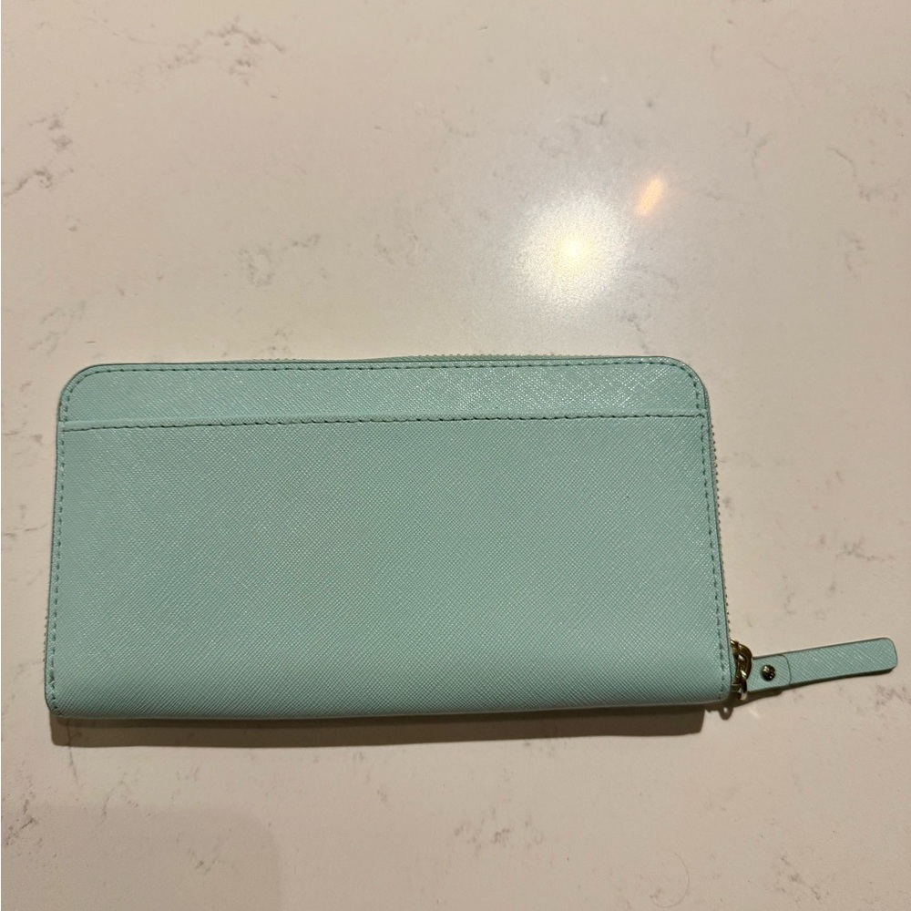 Sold! Kate Spade Eggshell Blue Zip Wallet - Picture 3 of 10